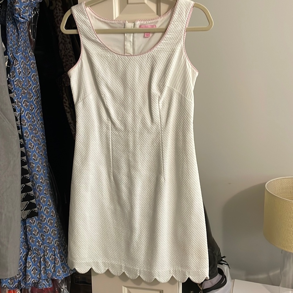 Lilly Pulitzer white dress with pink bows